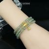  Vòng Chuỗi Ngọc Phỉ Thúy 4.8ly Mix Hoa Sen Và Bi Kim Tiền Vàng (Không Kén Mệnh) 2-127013 