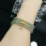  Vòng Chuỗi Ngọc Phỉ Thúy 4.8ly Mix Hoa Sen Và Bi Kim Tiền Vàng (Không Kén Mệnh) 2-127013 