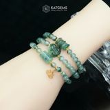  Vòng Chuỗi Ngọc Phỉ Thúy Hoa Bay 5.8ly Mix Ngũ Điếu, Hồ Ly Phượng, Lu Thống Và Hoa Sen Vàng Trang Sức (Không Kén Mệnh) Vvip-127001 