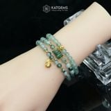  Vòng Chuỗi Ngọc Phỉ Thúy Hoa Bay 5.6ly Mix Bi Kim Tiền, Ngũ Điếu Và Túi Tiền Vàng Trang Sức (Không Kén Mệnh) 1-127005 