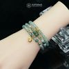  Vòng Chuỗi Ngọc Phỉ Thúy Hoa Bay 5.6ly Mix Bi Kim Tiền, Ngũ Điếu Và Túi Tiền Vàng Trang Sức (Không Kén Mệnh) 1-127005 