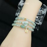  Vòng Chuỗi Ngọc Phỉ Thúy Hoa Bay 5.8ly Mix Bi Kim Tiền, Hồ Ly Chúa, Lu Thống Và Cỏ Bốn Lá Nạm Đá Vàng Trang Sức (Không Kén Mệnh) 1-127014 