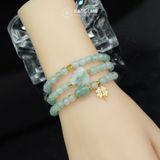  Vòng Chuỗi Ngọc Phỉ Thúy Hoa Bay 5.8ly Mix Bi Kim Tiền, Hồ Ly Chúa, Lu Thống Và Cỏ Bốn Lá Nạm Đá Vàng Trang Sức (Không Kén Mệnh) 1-127014 