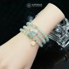  Vòng Chuỗi Ngọc Phỉ Thúy Hoa Bay 5.8ly Mix Bi Kim Tiền, Hồ Ly Chúa, Lu Thống Và Cỏ Bốn Lá Nạm Đá Vàng Trang Sức (Không Kén Mệnh) 1-127014 