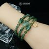  Vòng Chuỗi Ngọc Phỉ Thúy Hoa Bay 5.8ly Mix Ngũ Điếu, Hồ Ly Phượng, Lu Thống Và Cỏ Bốn Lá Nạm Đá Vàng Trang Sức (Không Kén Mệnh) 127011 