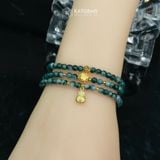  Vòng Chuỗi Ngọc Phỉ Thúy Hoa Bay 4.2ly Mix Bi Kim Tiền, Hoa Sen Vàng Và Túi Tiền Vàng Trang Sức (Không Kén Mệnh) 1-127027 