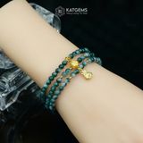  Vòng Chuỗi Ngọc Phỉ Thúy Hoa Bay 4.2ly Mix Bi Kim Tiền, Hoa Sen Vàng Và Túi Tiền Vàng Trang Sức (Không Kén Mệnh) 1-127027 