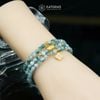  Vòng Chuỗi Ngọc Phỉ Thúy Hoa Bay 4.8ly Mix Bi Kim Tiền, Hạt Gạo Vàng Và Cỏ Bốn Lá Vàng Trang Sức (Không Kén Mệnh) Vip-127006 