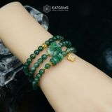  Vòng Chuỗi Ngọc Phỉ Thúy Hoa Bay 5.9ly Mix Hồ Ly Chúa, Ngũ Điếu, Bi Kim Tiền Vàng Và Cỏ Bốn Lá Nạm Đá Vàng Trang Sức (Không Kén Mệnh) Vip-127001 