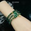  Vòng Chuỗi Ngọc Phỉ Thúy Hoa Bay 5.9ly Mix Hồ Ly Chúa, Ngũ Điếu, Bi Kim Tiền Vàng Và Cỏ Bốn Lá Nạm Đá Vàng Trang Sức (Không Kén Mệnh) Vip-127001 