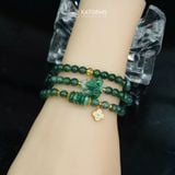  Vòng Chuỗi Ngọc Phỉ Thúy Hoa Bay 5.9ly Mix Hồ Ly Chúa, Ngũ Điếu, Bi Kim Tiền Vàng Và Cỏ Bốn Lá Nạm Đá Vàng Trang Sức (Không Kén Mệnh) Vip-127001 