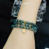  Vòng Chuỗi Ngọc Phỉ Thúy Hoa Bay 5.9ly Mix Bi Kim Tiền Và Cỏ Bốn Lá Nạm Đá Vàng Trang Sức (Không Kén Mệnh) Vvip-127005 