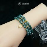 Vòng Chuỗi Ngọc Phỉ Thúy Hoa Bay 5.9ly Mix Bi Kim Tiền Và Cỏ Bốn Lá Nạm Đá Vàng Trang Sức (Không Kén Mệnh) Vvip-127005 