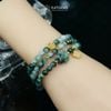  Vòng Chuỗi Ngọc Phỉ Thúy Hoa Bay 5.8ly Mix Hồ Ly, Xu Kim Tiền Vàng Và Cỏ Bốn Lá Nạm Đá Vàng Trang Sức (Không Kén Mệnh) Vvip-127013 