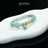  Vòng Đơn Ngọc Phỉ Thúy Hoa Bay 7.8ly Mix Hồ Ly Chúa, Bi Kim Tiền Và Túi Tiền Kim Bảo Vàng Trang Sức (Không Kén Mệnh) 2-200008/3 