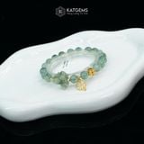  Vòng Đơn Ngọc Phỉ Thúy Hoa Bay 7.8ly Mix Hồ Ly Chúa, Xu Kim Tiền Và Cỏ Bốn Lá Nạm Đá Vàng Trang Sức (Không Kén Mệnh) 2-200008/3 