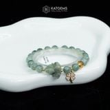  Vòng Đơn Ngọc Phỉ Thúy Hoa Bay 7.8ly Mix Hồ Ly Chúa, Xu Kim Tiền Và Cỏ Bốn Lá Nạm Đá Vàng Trang Sức (Không Kén Mệnh) 2-200008/3 