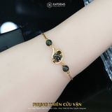  Lắc Vàng Phụng Thiên Cửu Vận Thạch Anh Tóc Xanh ( Hỏa, Mộc ) Độc Quyền Katgems 