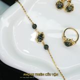  Lắc Vàng Phụng Thiên Cửu Vận Thạch Anh Tóc Xanh ( Hỏa, Mộc ) Độc Quyền Katgems 