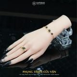  Lắc Vàng Phụng Thiên Cửu Vận Thạch Anh Tóc Xanh ( Hỏa, Mộc ) Độc Quyền Katgems 