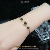  Lắc Vàng Phụng Thiên Cửu Vận Thạch Anh Tóc Xanh ( Hỏa, Mộc ) Độc Quyền Katgems 