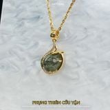 Mặt Dây Chuyền Vàng Phụng Thiên Cửu Vận Thạch Anh Tóc Xanh ( Hỏa, Mộc ) Độc Quyền Katgems 