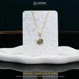  Mặt Dây Chuyền Vàng Phụng Thiên Cửu Vận Thạch Anh Tóc Xanh ( Hỏa, Mộc ) Độc Quyền Katgems 