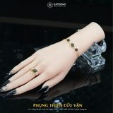  Nhẫn Vàng Phụng Thiên Cửu Vận Thạch Anh Tóc Xanh ( Hỏa, Mộc )  Độc Quyền Katgems 
