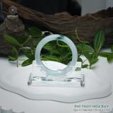 Vòng Khối Ngọc Phỉ Thúy Hoa Bay Cao Cấp Bản Hẹ KT: 10 x 8.5 x 53.5  (Không Kén Mệnh) 2607070 