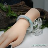  Vòng Khối Ngọc Phỉ Thúy Hoa Bay Cao Cấp Bản Hẹ KT: 11.8 x 8.5 x 54.6  (Không Kén Mệnh) 2607076 