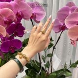  Vòng Lắc Vàng Trang Sức Thạch Anh Tóc Vàng Mix Ngũ Điếu, Lu Thống, Cỏ Bốn Lá Và Túi Tiền Kim Bảo (Thổ, Kim) 