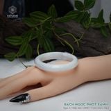  Vòng Khối Ngọc Phỉ Thúy Bạch Nguyệt Quang Bạch Ngọc Phớt Xanh Cao Cấp Bản Hẹ 11.6 x 8.8 x 54.2 (Không Kén Mệnh) 2607071 