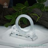  Vòng Khối Ngọc Phỉ Thúy Bạch Nguyệt Quang Bạch Ngọc Cao Cấp Bản Hẹ 10.9 x 7.9 x 52 (Không Kén Mệnh) 2607078 