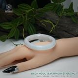  Vòng Khối Ngọc Phỉ Thúy Bạch Nguyệt Quang Bạch Ngọc Cao Cấp Bản Hẹ 10.9 x 7.9 x 52 (Không Kén Mệnh) 2607078 