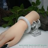  Vòng Khối Ngọc Phỉ Thúy Bạch Nguyệt Quang Bạch Ngọc Cao Cấp Bản Hẹ 10.9 x 7.9 x 52 (Không Kén Mệnh) 2607078 