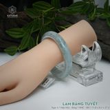  Vòng Khối Ngọc Phỉ Thúy Lam Băng Tuyết Cao Cấp Bản Hẹ 11.8 x 8.2 x 57.3 (Không Kén Mệnh) 2606800 