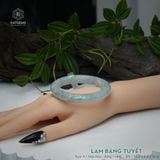  Vòng Khối Ngọc Phỉ Thúy Lam Băng Tuyết Cao Cấp Bản Hẹ 10.4 x 8.8 x 56.6 (Không Kén Mệnh) 2606793 