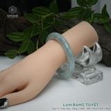  Vòng Khối Ngọc Phỉ Thúy Lam Băng Tuyết Cao Cấp Bản Hẹ 10.4 x 8.8 x 56.6 (Không Kén Mệnh) 2606793 