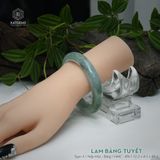  Vòng Khối Ngọc Phỉ Thúy Lam Băng Tuyết Cao Cấp Bản Hẹ 12.5 x 8.5 x 57.2 (Không Kén Mệnh) 2606803 