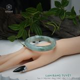  Vòng Khối Ngọc Phỉ Thúy Lam Băng Tuyết Cao Cấp Bản Hẹ 12.5 x 8.5 x 57.2 (Không Kén Mệnh) 2606803 