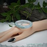  Vòng Khối Ngọc Phỉ Thúy Lam Băng Tuyết Cao Cấp Bản Hẹ 12 x 8.5 x 53.7 (Không Kén Mệnh) 2606801 