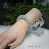  Vòng Khối Ngọc Phỉ Thúy Lam Băng Tuyết Cao Cấp Bản Hẹ 10.5 x 8.8 x 54.7 (Không Kén Mệnh) 2606799 