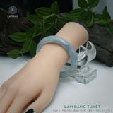  Vòng Khối Ngọc Phỉ Thúy Lam Băng Tuyết Cao Cấp Bản Hẹ 11.9 x 8.5 x 55.2 (Không Kén Mệnh) 2606797 