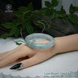  Vòng Khối Ngọc Phỉ Thúy Lam Băng Tuyết Cao Cấp Bản Hẹ 12.6 x 8.8 x 56.2 (Không Kén Mệnh) 2606795 