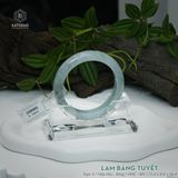  Vòng Khối Ngọc Phỉ Thúy Lam Băng Tuyết Cao Cấp Bản Hẹ 12.4 x 8.8 x 56.4 (Không Kén Mệnh) 2606802 