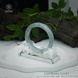  Vòng Khối Ngọc Phỉ Thúy Lam Băng Tuyết Cao Cấp Bản Hẹ 12.4 x 8.8 x 56.4 (Không Kén Mệnh) 2606802 