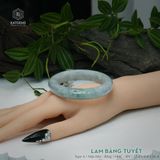  Vòng Khối Ngọc Phỉ Thúy Lam Băng Tuyết Cao Cấp Bản Hẹ 12.4 x 8.8 x 56.4 (Không Kén Mệnh) 2606802 