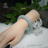  Vòng Khối Ngọc Phỉ Thúy Lam Băng Tuyết Cao Cấp Bản Hẹ 12.4 x 8.8 x 56.4 (Không Kén Mệnh) 2606802 