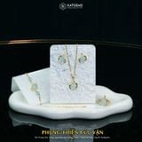  Bộ Trang Sức Vàng Phụng Thiên Cửu Vận Đá Aquamarine (Mộc - Thủy) Độc Quyền Katgems 