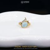  Bộ Trang Sức Vàng Phụng Thiên Cửu Vận Đá Aquamarine (Mộc - Thủy) Độc Quyền Katgems 